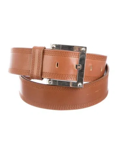 Pre-owned Loewe Leather Waist Belt In Brown