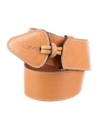 Pre-owned Loewe Leather Waist Belt In Orange