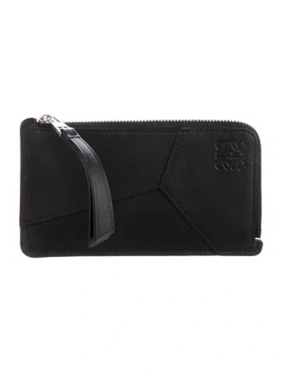 Pre-owned Loewe Leather Wallet In Black