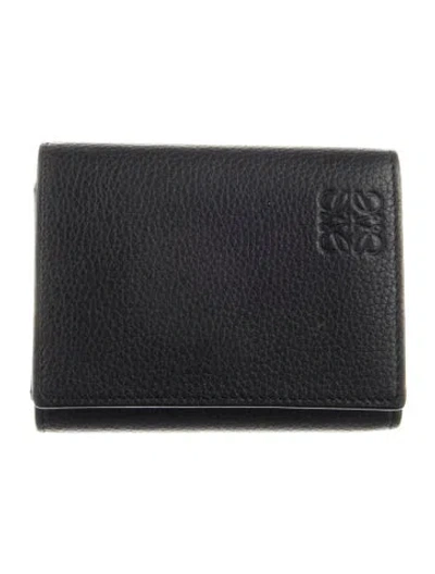 Pre-owned Loewe Leather Wallet In Black