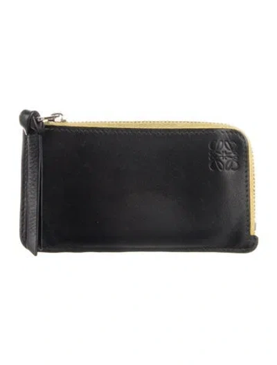 Pre-owned Loewe Leather Wallet In Black