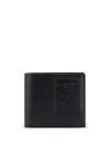 Loewe Logo-embossed Leather Billfold Wallet In Black