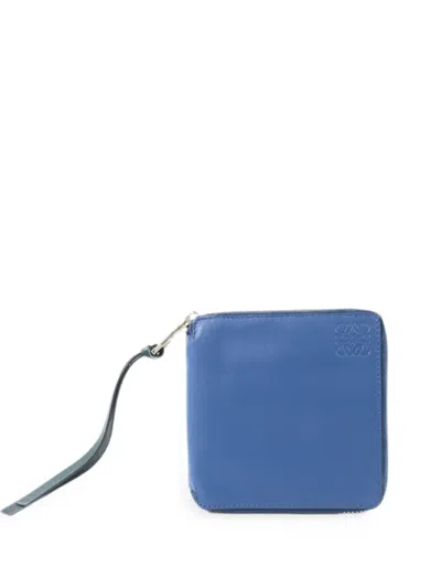 Pre-owned Loewe Leather Wallet In Blue