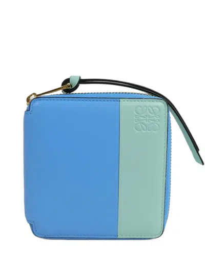 Pre-owned Loewe Leather Wallet In Blue