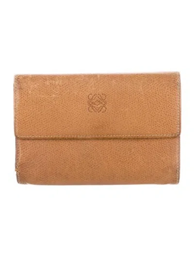 Pre-owned Loewe Leather Wallet In Brown