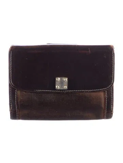 Pre-owned Loewe Leather Wallet In Brown