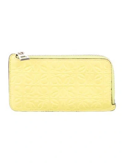 Pre-owned Loewe Leather Wallet In Green