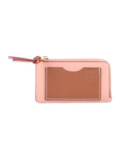 Pre-owned Loewe Leather Wallet In Pink