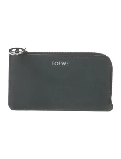 Pre-owned Loewe Leather Wallet W/ Tags In Gray