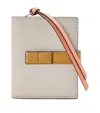 Loewe Leather Zip Wallet In Beige