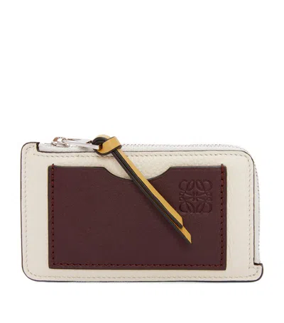 Loewe Leather Zipped Card Holder In White