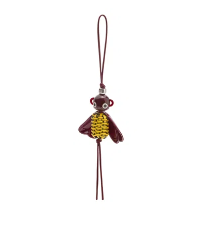 Loewe Leather-resin Blombee Charm In Yellow