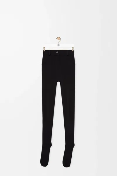 Loewe Leggings In Viscose Blend Size:s For Woman In Black