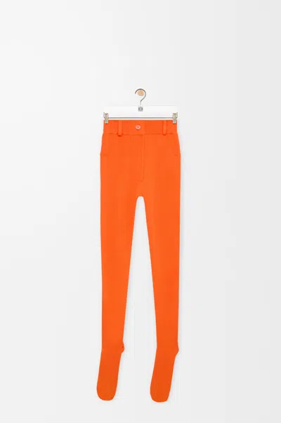 Loewe Leggings In Viscose Blend Size:s For Woman In Light Orange