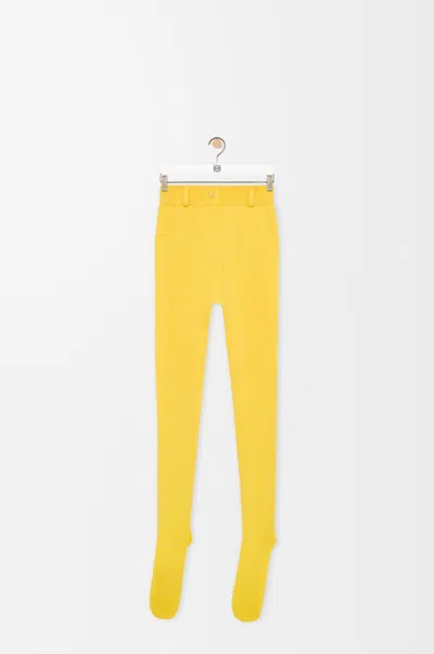 Loewe Leggings In Viscose Blend Size:s For Woman In Yellow