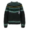 Loewe X Suna Fujita Jacquard Mohair-blend Sweater In Green