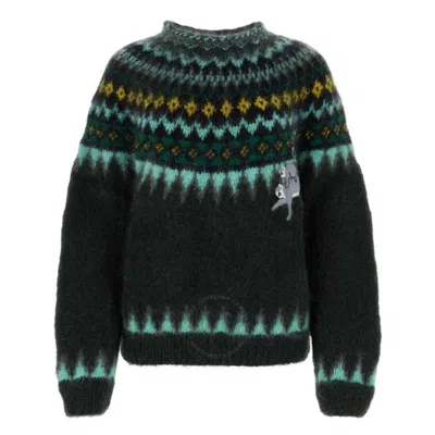 LOEWE LOEWE LEMUR PATCH ROUND NECK SWEATER