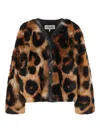 Loewe Leopard-print Shearling Jacket In Brown
