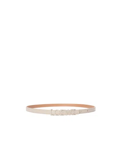Loewe Letter Buckle Belt In Nude