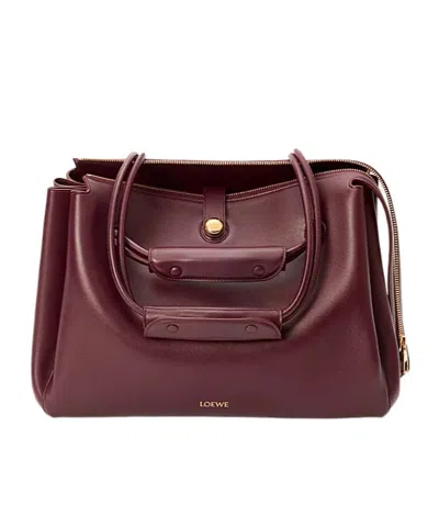 Loewe Lettering Shoulder Bag In Red