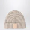 Loewe Light Beige Cashmere Beanie Women In Neutral