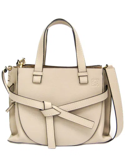 Pre-owned Loewe Light Beige Leather Shoulder Bag (authentic Pre-loved)