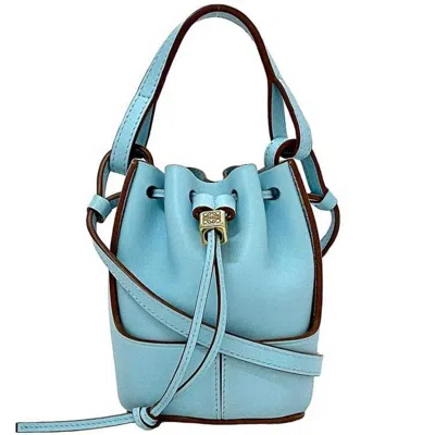 Pre-owned Loewe Light Blue Leather Pochette Shoulder Bag ()