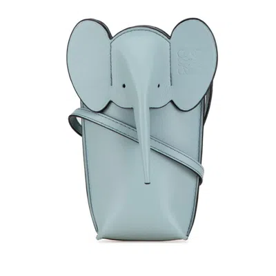 Pre-owned Loewe Light Blue Leather Shoulder Bag ()