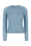Loewe Mohair And Wool Blend Sweater Knitwear Light Blue In Blue