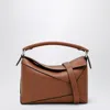 Loewe Small Puzzle Calf Leather Top Handle Bag In Brown