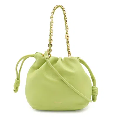 Pre-owned Loewe Light Green Leather Clutch Bag Pouch Shoulder Bag ()
