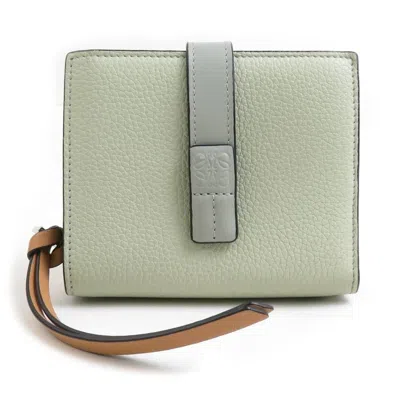 Pre-owned Loewe Light Green Leather Wallet (bi-fold) ()