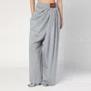 Loewe Draped Loose Wool-blend Trousers In Brown