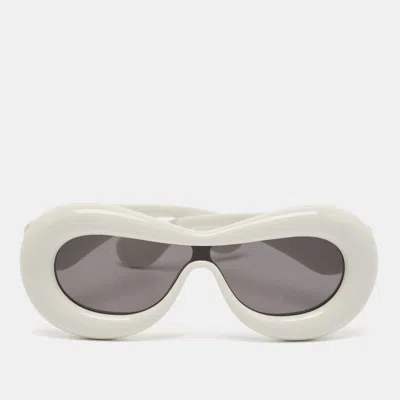 Pre-owned Loewe Light Grey Lw400991 Inflated Round Sunglasses