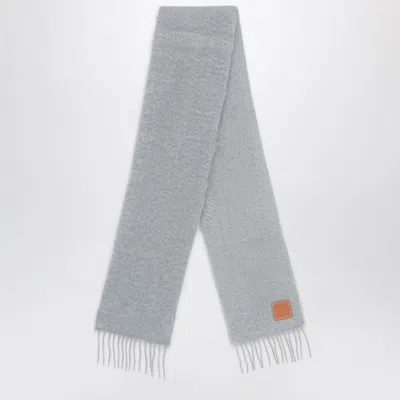 LOEWE LOEWE  LIGHT GREY MOHAIR SCARF