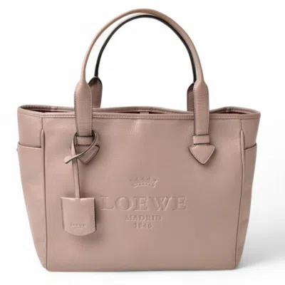 Pre-owned Loewe Light Pink Leather Handbag Tote Bag ()