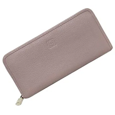 Pre-owned Loewe Light Purple Leather Long Wallet (bi-fold) ()