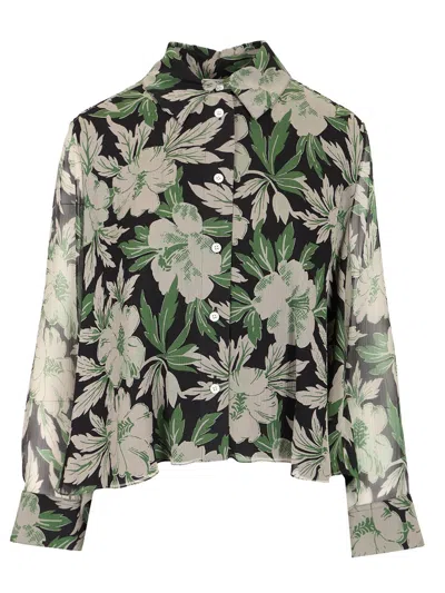 Loewe Light Silk Crêpe Shirt Shirts Multicolor