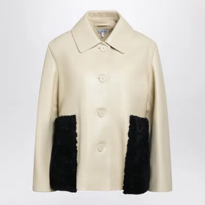 Loewe Jacket In Nappa Lambskin In Neutral