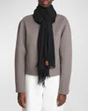 Loewe Lightweight Cashmere Scarf In Black