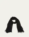 Loewe Lightweight Cashmere Scarf In Black