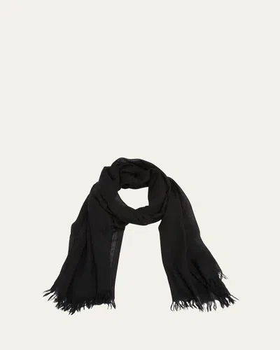 Loewe Lightweight Cashmere Scarf In Black