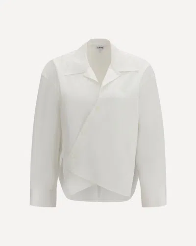 Loewe Lightweight Cotton Poplin Shirt In White