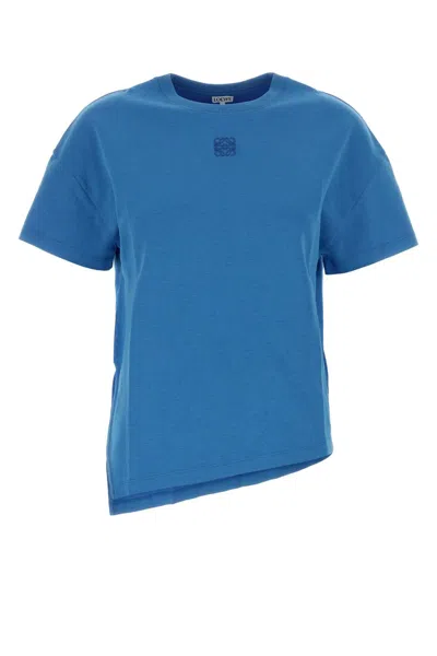 Loewe Lightweight Cotton-blend T-shirt In Blue