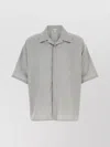 Loewe Lightweight Short Sleeve Wool Shirt In Gray