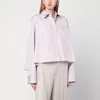 Loewe Anagram Trapeze Cropped Shirt In Purple