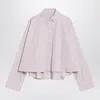 Loewe Anagram Trapeze Cropped Shirt In Purple