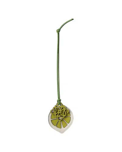 Loewe Lime Leather Charm In Green