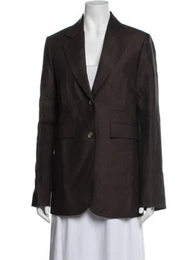 Pre-owned Loewe Linen Blazer In Brown
