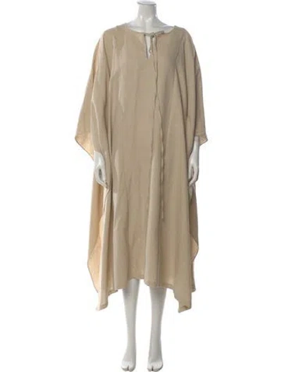Pre-owned Loewe Linen Long Dress In Neutral